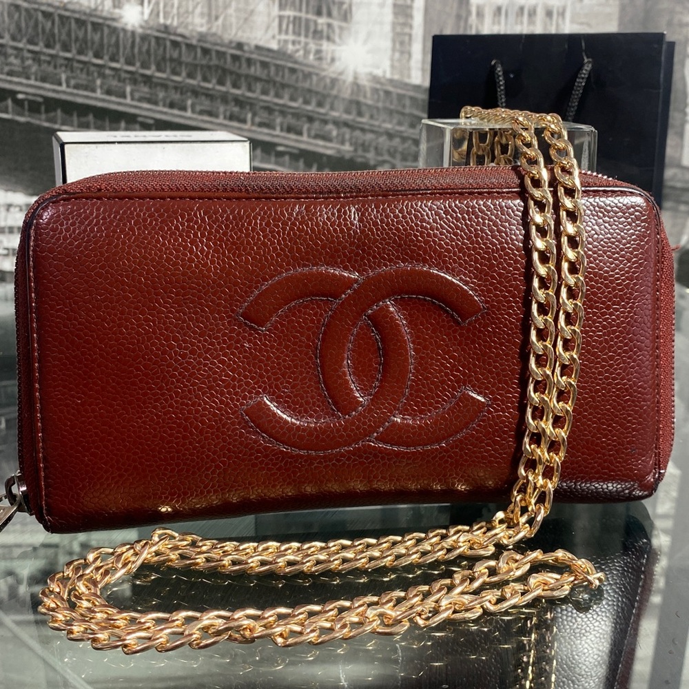 Authentic CHANEL Caviar Timeless CC Zippy Clutch Wallet - Picture 4 of 17